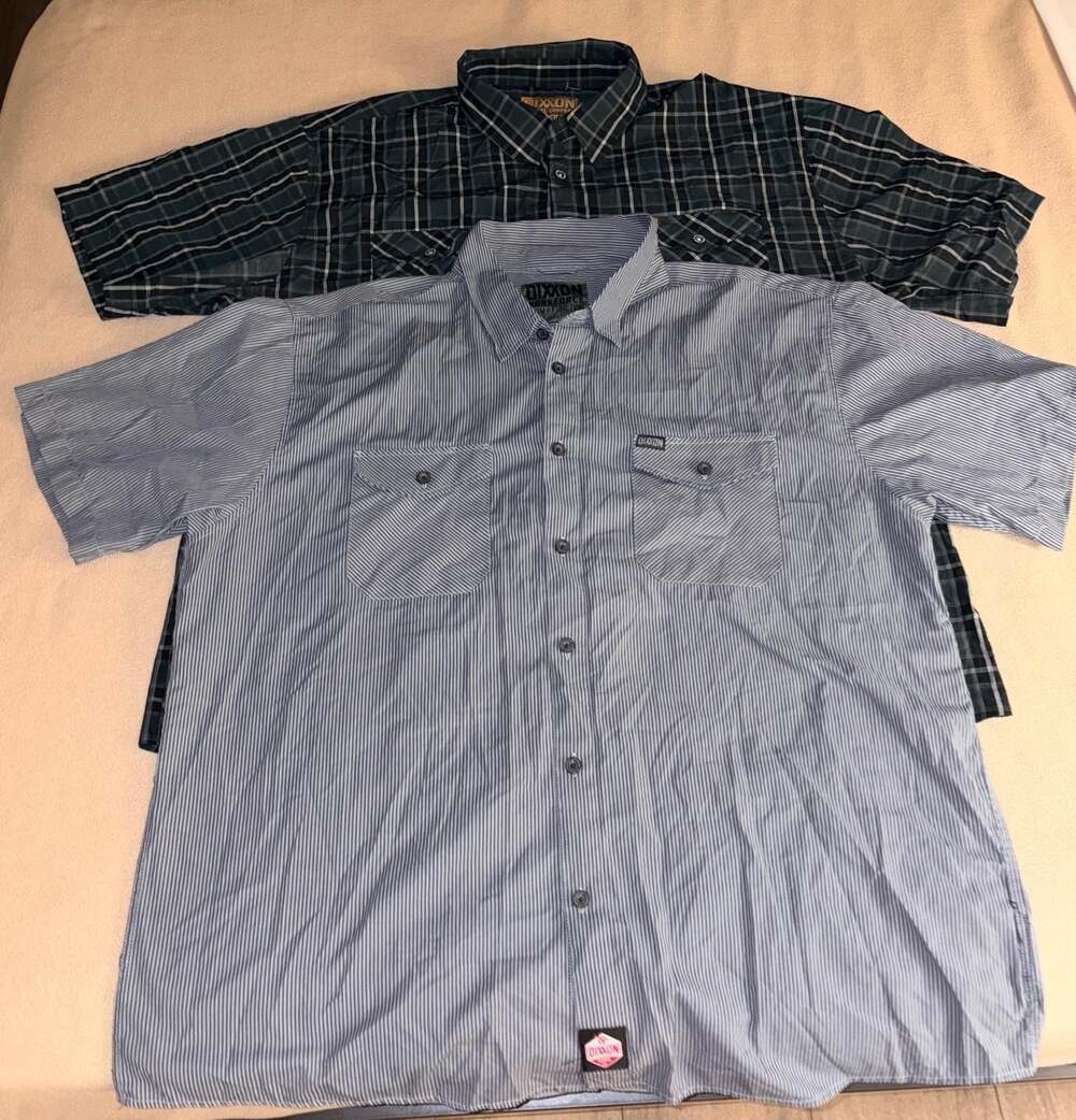 Dixxon Workforce Form And Function Short Sleeve Button Down Shirt Men Size 4XL